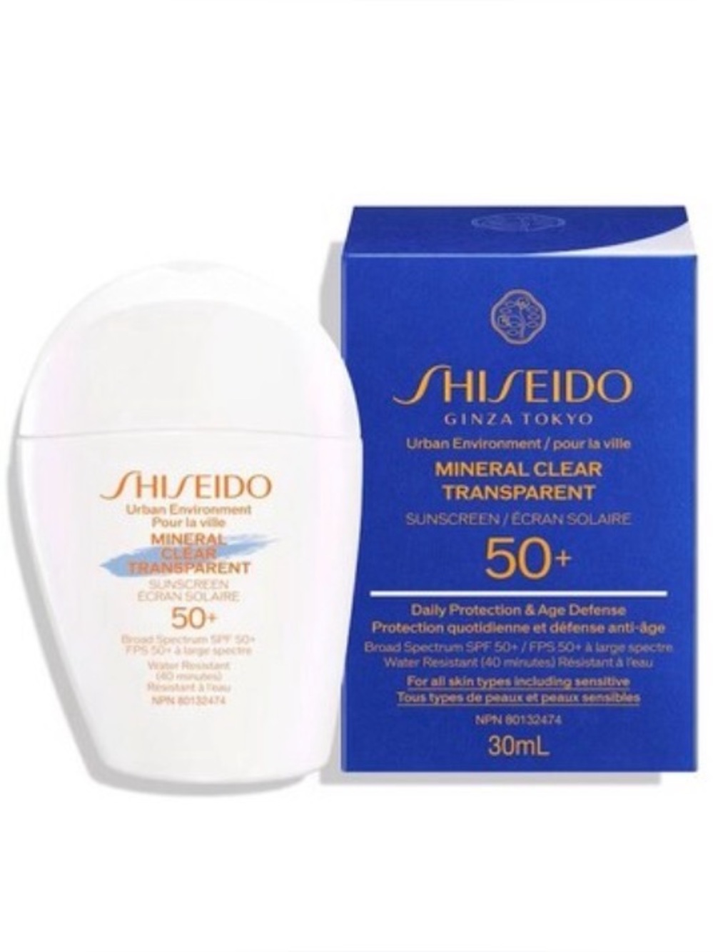 Shiseido Mineral Clear Transparent Sunscreen SPF 50+